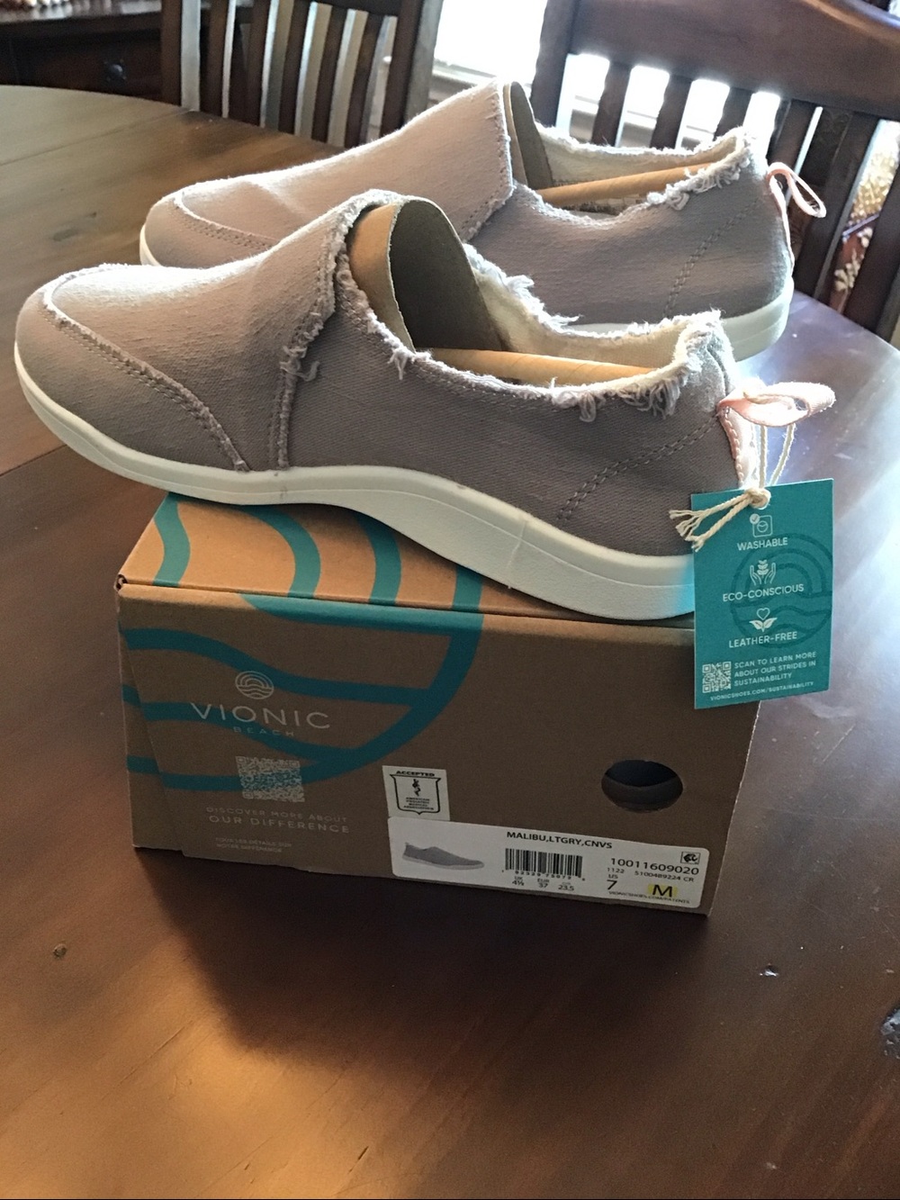Vionic Women's Slip-On Loafers in Taupe with White Sole - Picture 5 of 5